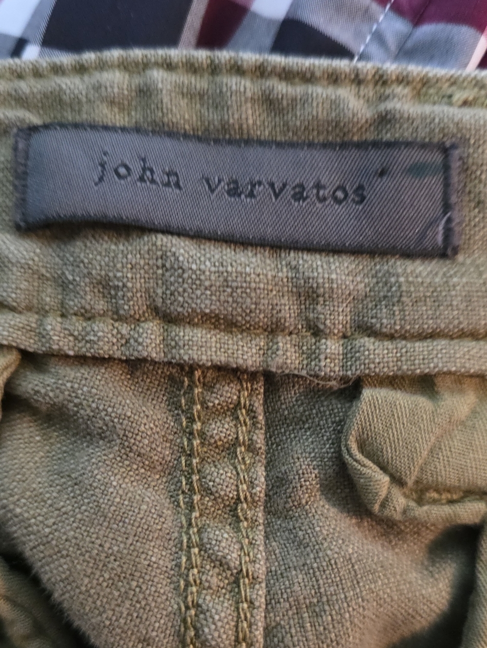 John Varvatos Linen Olive Green Flat-Front Linen Blend Shorts 30Waist 6" Inseam - Picture 6 of 9